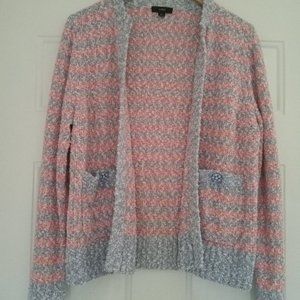 J.Crew Sweater (Size: L; Color: Blue, White, Coral)